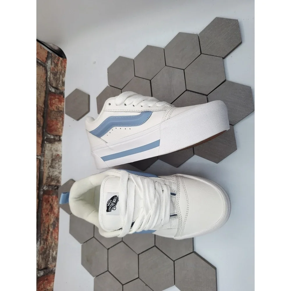 VANS Knu Stack Platform Lift Shoes Unc Blue White Platform Shoes Women Sz 9.5‎